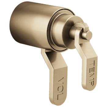 Brizo Litze®: TempAssure® Thermostatic Valve Trim Industrial Lever Handle Kit In Luxe Gold
