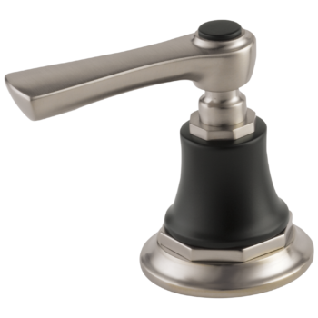 Brizo Rook®: Roman Tub Faucet Lever Handle Kit In Luxe Nickel / Matte Black
