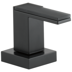 Brizo Siderna®: Roman Tub Faucet Solar Gray Glass Lever Handle Kit In Matte Black
