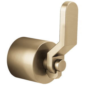 Brizo Litze®: Single-Handle Floor Mount Tub Filler Industrial Lever Handle Kit In Luxe Gold