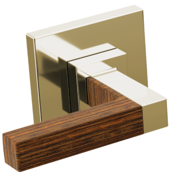 Brizo Frank Lloyd Wright®: Two-Handle Wall Mount Tub Filler Lever Handle Kit In Polished Nickel Wood