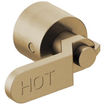 Brizo Litze®: Two-Handle Wall Mount Tub Filler Industrial Lever Handle Kit In Luxe Gold