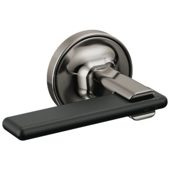Brizo Allaria™: Two-Handle Wall Mount Tub Filler Lever Handle Kit In Brilliance Black Onyx / Matte Black
