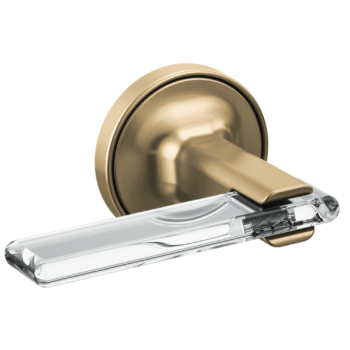 Brizo Allaria™: Two-Handle Wall Mount Tub Filler Lever Handle Kit In Luxe Gold / Clear Acrylic