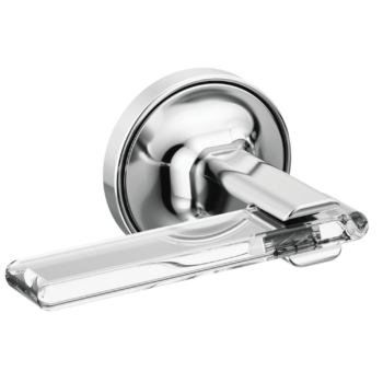 Brizo Allaria™: Two-Handle Wall Mount Tub Filler Lever Handle Kit In Polished Chrome / Clear Acrylic
