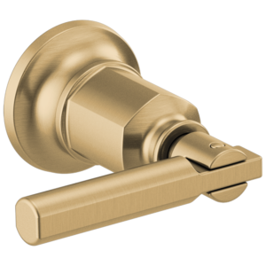 Brizo Invari®: Two-Handle Wall Mount Tub Filler Lever Handle Kit In Luxe Gold