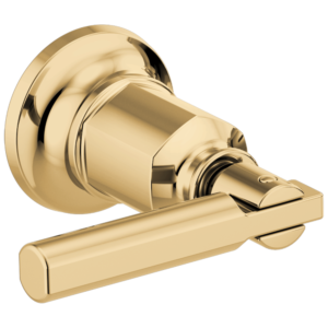 Brizo Invari®: Two-Handle Wall Mount Tub Filler Lever Handle Kit In Polished Gold