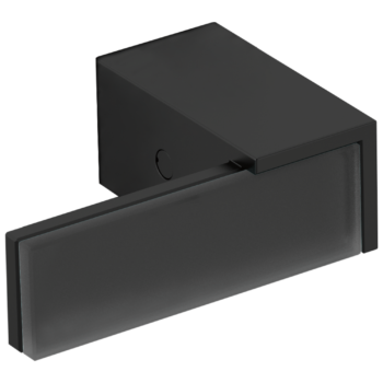 Brizo Siderna®: Two-Handle Wall Mount Tub Filler Solar Gray Glass Lever Handle Kit In Matte Black