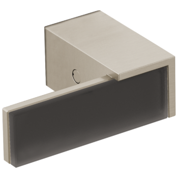 Brizo Siderna®: Two-Handle Wall Mount Tub Filler Solar Gray Glass Lever Handle Kit In Brushed Nickel