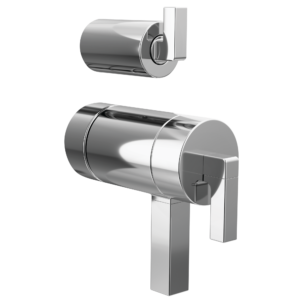 Brizo Frank Lloyd Wright®: TempAssure® Thermostatic Valve with Integrated Diverter Trim Lever Handle Kit In Chrome