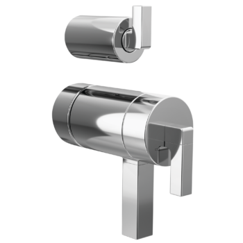 Brizo Frank Lloyd Wright®: TempAssure® Thermostatic Valve with Integrated Diverter Trim Lever Handle Kit In Chrome