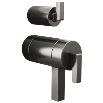 Brizo Frank Lloyd Wright®: TempAssure® Thermostatic Valve with Integrated Diverter Trim Lever Handle Kit In Luxe Steel