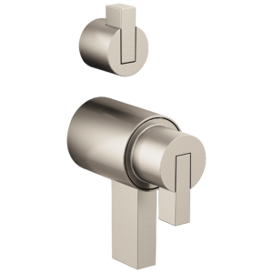 Brizo Litze®: TempAssure® Thermostatic Valve With Integrated Diverter Lever Handle Kit In Luxe Nickel