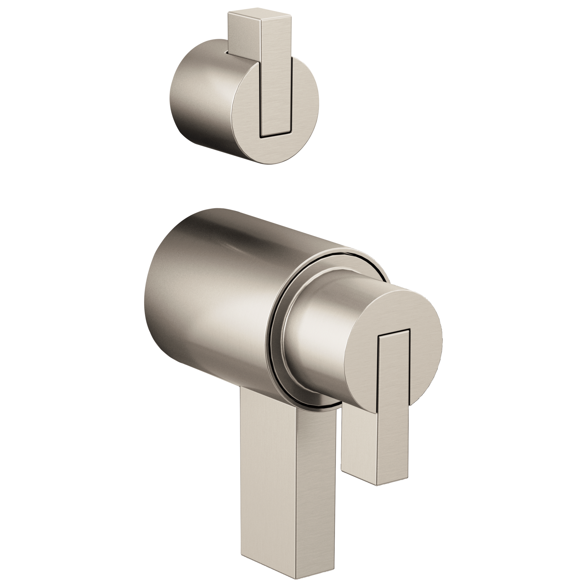 Brizo Litze®: TempAssure® Thermostatic Valve With Integrated Diverter Lever Handle Kit In Luxe Nickel
