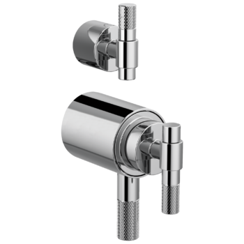 Brizo Litze®: TempAssure® Thermostatic Valve With Integrated Diverter T-Lever Handle Kit In Chrome