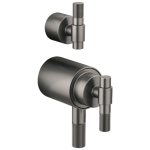 Brizo Litze®: TempAssure® Thermostatic Valve With Integrated Diverter T-Lever Handle Kit In Luxe Steel