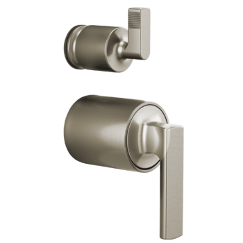 Brizo Kintsu®: Pressure Balance Valve with Integrated Diverter Trim Lever Handle Kit In Luxe Nickel