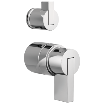 Brizo Litze®: Pressure Balance Valve with Integrated Diverter Trim Lever Handle Kit In Chrome