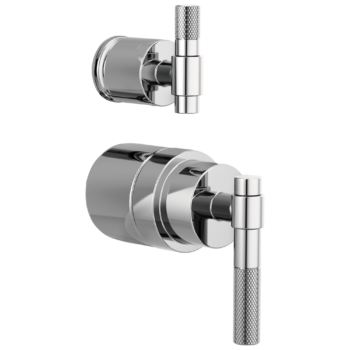 Brizo Litze®: Pressure Balance Valve with Integrated Diverter Trim T-Lever Handle Kit In Chrome