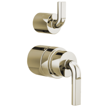 Brizo Litze®: Pressure Balance Valve with Integrated Diverter Trim Notch Lever Handle Kit In Polished Nickel