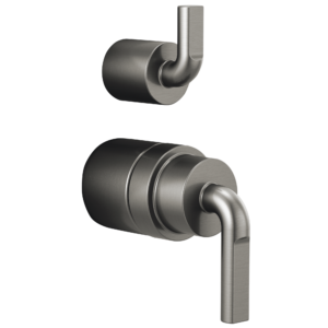 Brizo Litze®: Pressure Balance Valve with Integrated Diverter Trim Notch Lever Handle Kit In Luxe Steel
