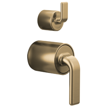 Brizo Allaria™: Pressure Balance Valve with Integrated Diverter Trim Twist Lever Handle Kit In Luxe Gold