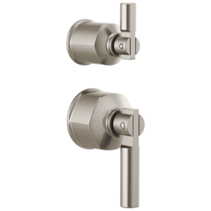 Brizo Invari®: Pressure Balance Valve with Integrated Diverter Trim Lever Handle Kit In Luxe Nickel