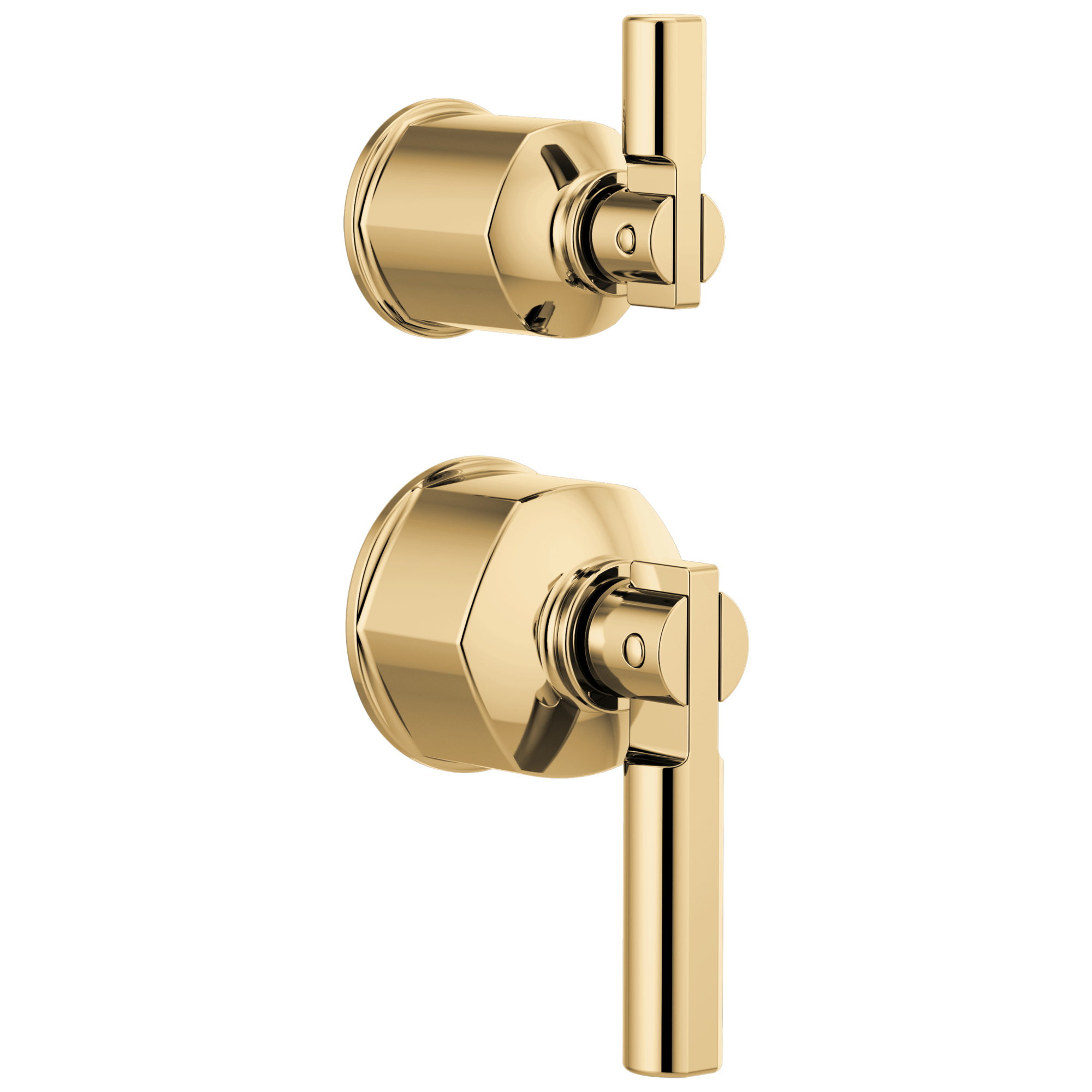 Brizo Invari®: Pressure Balance Valve with Integrated Diverter Trim Lever Handle Kit In Polished Gold