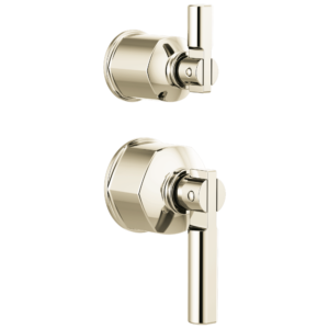 Brizo Invari®: Pressure Balance Valve with Integrated Diverter Trim Lever Handle Kit In Polished Nickel
