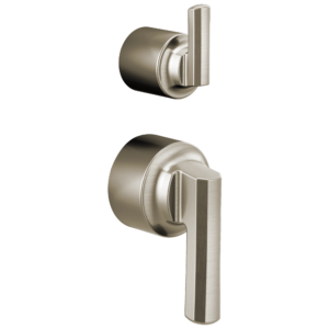 Brizo Levoir™: Pressure Balance Valve with Integrated Diverter Trim Lever Handle Kit In Luxe Nickel
