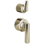 Brizo Levoir™: Pressure Balance Valve with Integrated Diverter Trim Lever Handle Kit In Polished Nickel