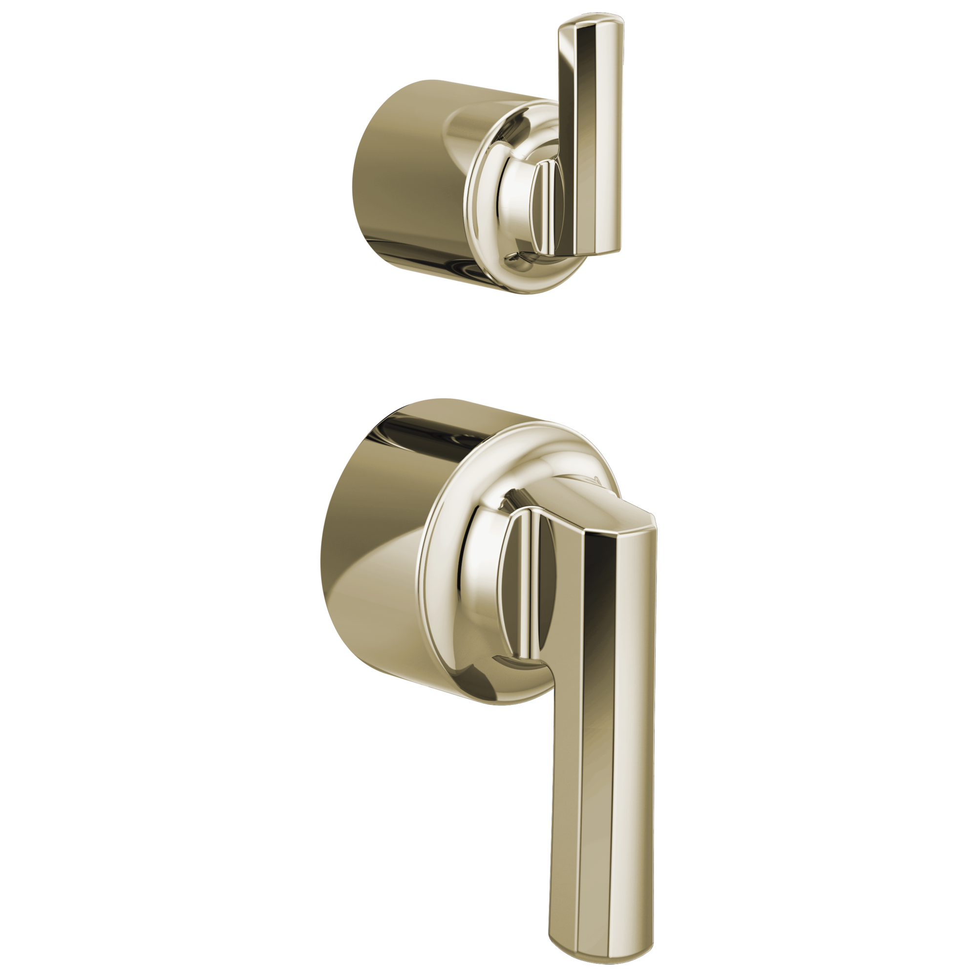 Brizo Levoir™: Pressure Balance Valve with Integrated Diverter Trim Lever Handle Kit In Polished Nickel