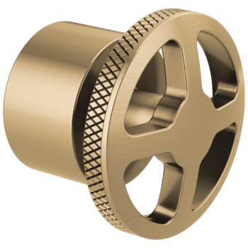 Brizo Litze®: Single-Handle Floor Mount Tub Filler Wheel Handle Kit In Luxe Gold