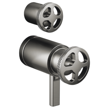 Brizo Litze®: TempAssure® Thermostatic Valve with Integrated Diverter Wheel Handle Kit In Luxe Steel