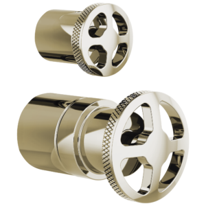 Brizo Litze®: Pressure Balance Valve with Integrated Diverter Trim Wheel Handle Kit In Polished Nickel