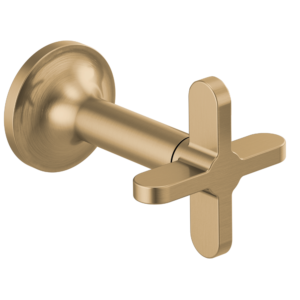 Brizo Odin®: Wall Mount Lavatory Cross Handles In Luxe Gold