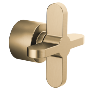 Brizo Odin®: Pressure Balance Valve Trim Cross Handle Kit In Luxe Gold