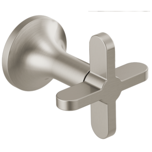 Brizo Odin®: Wall Mount Tub Filler Cross Handles In Brushed Nickel