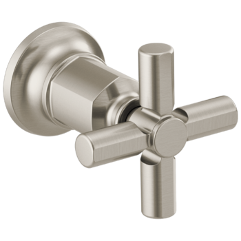 Brizo Invari®: Two-Handle Wall Mount Tub Filler Cross Handle Kit In Luxe Nickel