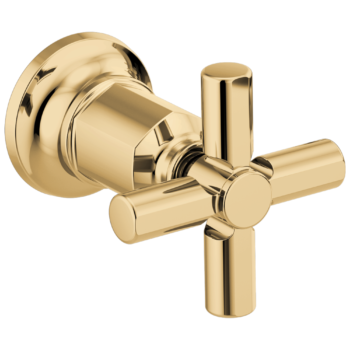 Brizo Invari®: Two-Handle Wall Mount Tub Filler Cross Handle Kit In Polished Gold
