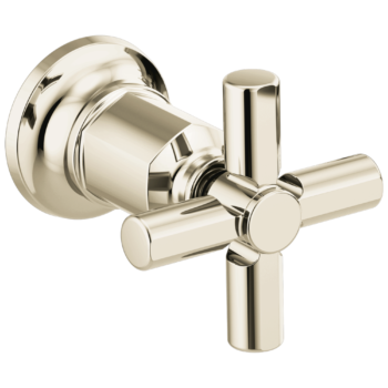 Brizo Invari®: Two-Handle Wall Mount Tub Filler Cross Handle Kit In Polished Nickel
