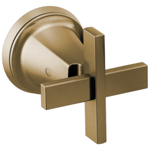 Brizo Levoir™: Two-Handle Wall Mount Tub Filler Cross Handle Kit In Luxe Gold