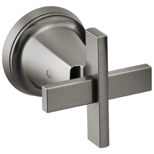 Brizo Levoir™: Two-Handle Wall Mount Tub Filler Cross Handle Kit In Luxe Steel