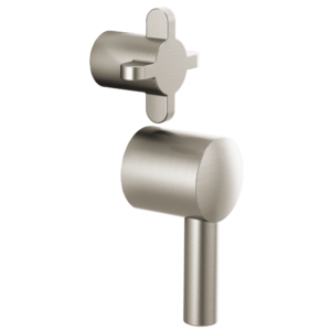 Brizo Odin®: Pressure Balance Integrated Trim Cross Handles In Brushed Nickel