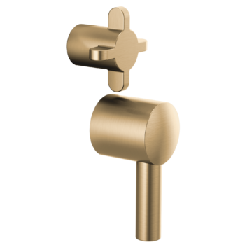 Brizo Odin®: Pressure Balance Integrated Trim Cross Handles In Luxe Gold