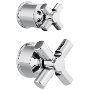 Brizo Invari®: Pressure Balance Valve with Integrated Diverter Trim Cross Handle Kit In Chrome