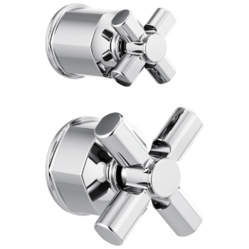 Brizo Invari®: Pressure Balance Valve with Integrated Diverter Trim Cross Handle Kit In Chrome