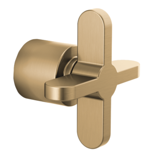 Brizo Odin®: 3 And 6 Function Diverter Trim Cross Handle Kit In Luxe Gold