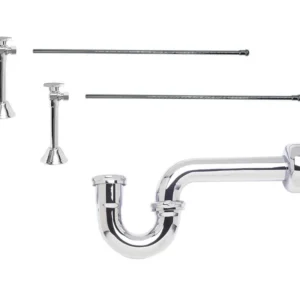 Mountain Plumbing Lavatory Supply Kit – Brass Oval Handle with 1/4 Turn Ball Valve (MT316-NL) – Angle Sweat, P-Trap 1-1/2″ In Oil Rubbed Bronze