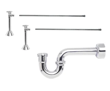 Mountain Plumbing Lavatory Supply Kit - Brass Oval Handle with 1/4 Turn Ball Valve (MT316-NL) - Angle Sweat, P-Trap 1-1/2" In Oil Rubbed Bronze